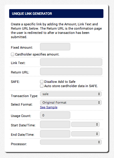 AGMS Gateway configure a Hosted Payment Page form