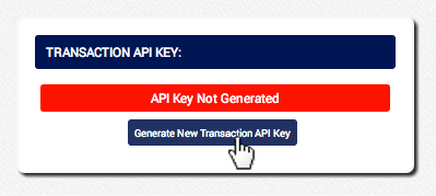 Click Generate New Transaction API Key