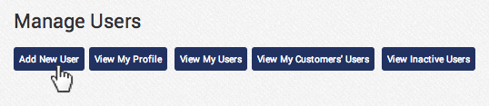 In the User Management section of the AGMS Gateway, click Add New User