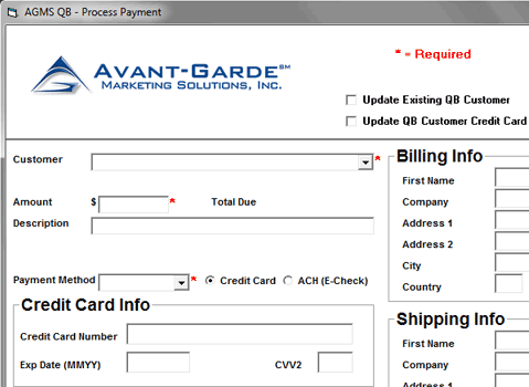 AGMS Gateway QuickBooks&reg; Module